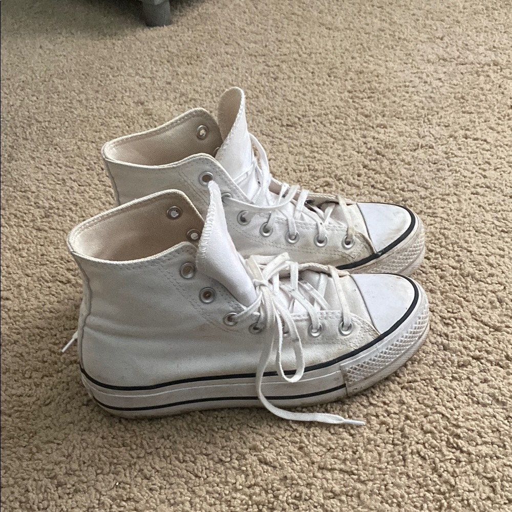 White High-Top Sneakers